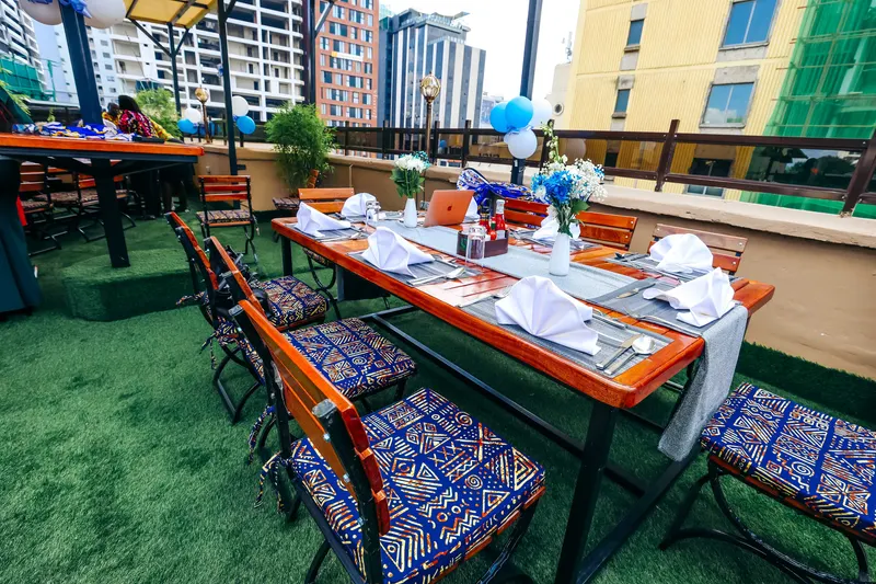 Rooftop terrace setting